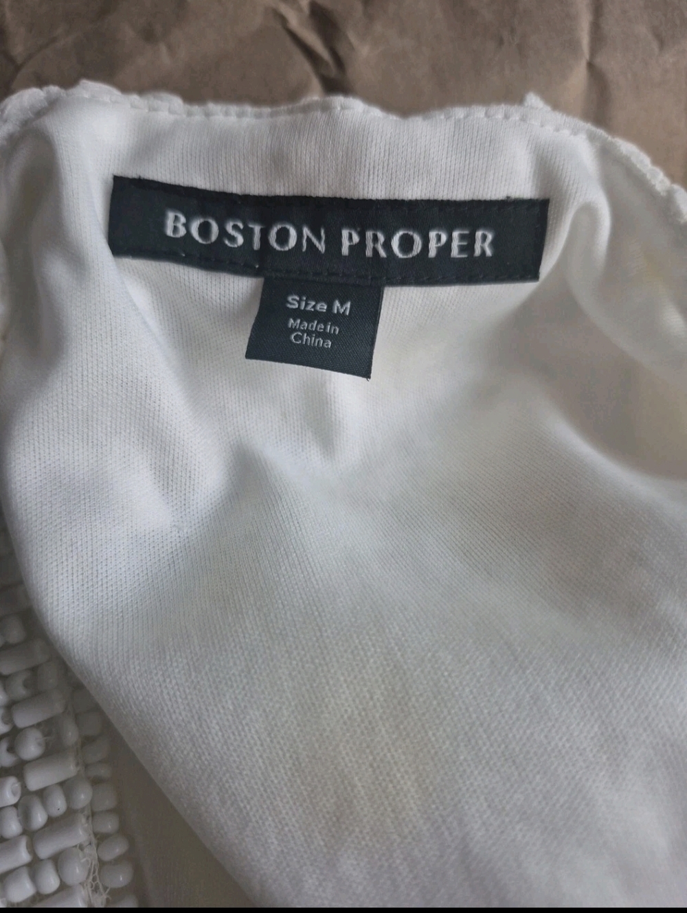 White Floral Lace Dress Yellow Daisy Embroidery V-Neck Shift Boho Cottagecore - Picture 6 of 8